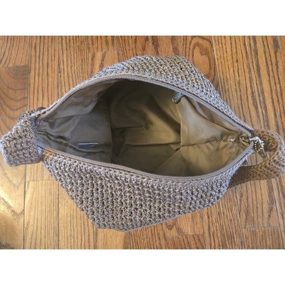 The Sak Tan/ Taupe Crochet Handbag Purse - Picture 5 of 12